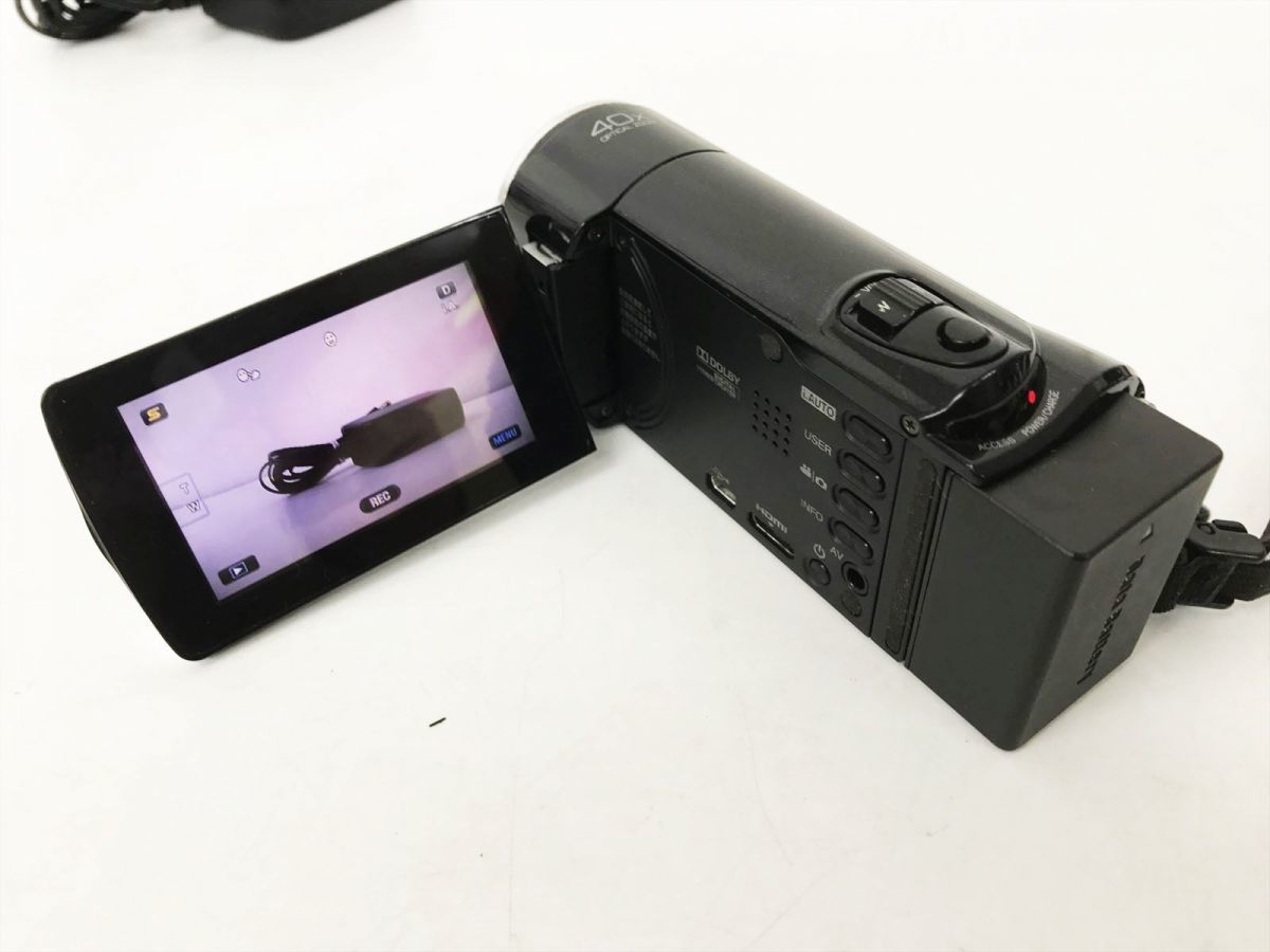 【1円】JVC ビクター デジタルビデオカメラ ブラック GZ-HM280-B 充電器/バッテリー セット 動作確認済 EC45-750jy/F3_画像3