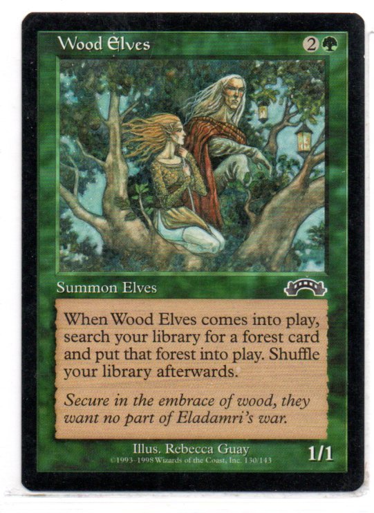 即決　1枚　ウッド・エルフ/Wood Elves　EXO　（日本語版4枚英語版4枚有）_画像1