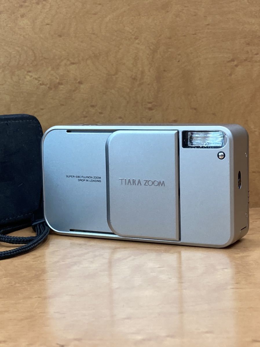 ☆富士フィルム/FUJIFILM TIARA ZOOM コンパクトフィルムカメラ ストラップ、ケース付 ♯512 フジフィルム FUJIFILM TIARA ZOOM