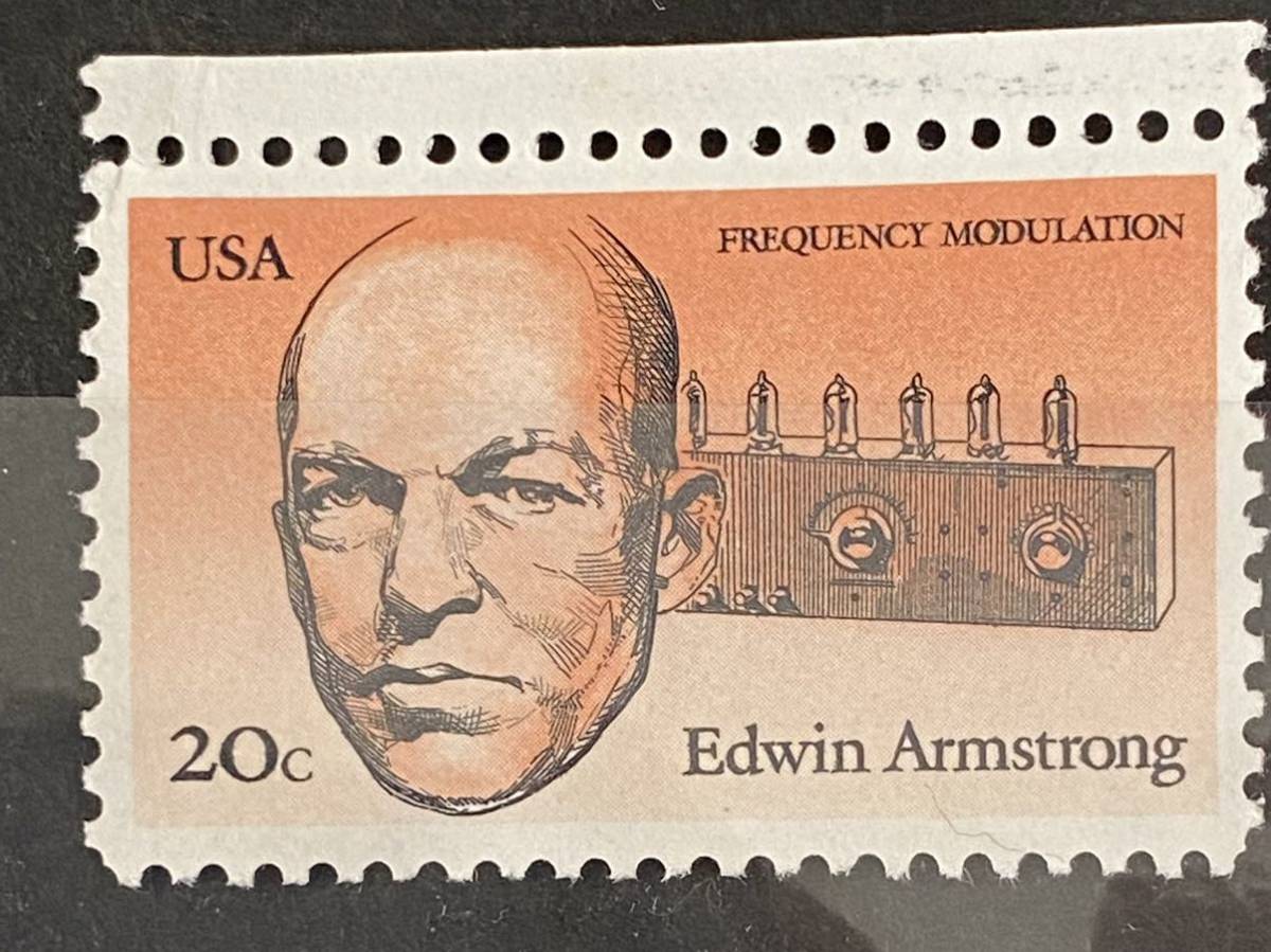 アメリカ切手★ E.アームストロング発明家　1983年_画像1
