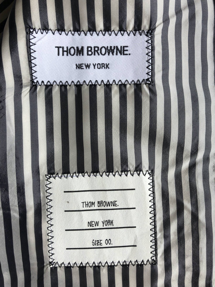 THOM BROWNE スーツベスト 00 チャコール ウール 定番 日本製 SUPER 120's WOOL トムブラウン アメリカ ニューヨーク NEW YORK_画像3