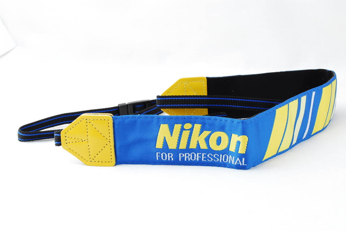 ☆未使用☆ニコン プロスト Nikon for Professional プロストラップ 青色×黄色 プロフェッショナル ストラップ ショルダー ネック NPS☆_画像1
