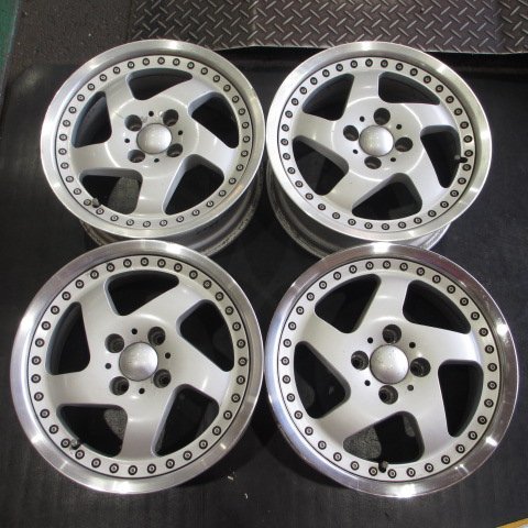 中古 アルミ WORK CARVING STARK2 ワーク カービング シュターク2 15×6.5J+31 4H100　4本　　_画像1