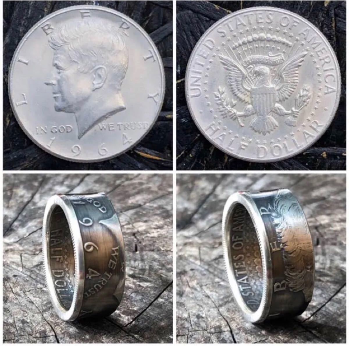 アメリカ 25セント コインリング] 指輪 アメリカン ペアリング