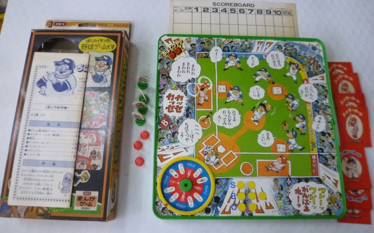 昭和レトロ　昔のゲーム　ちばてつや・野球ゲーム・エポック社_画像1