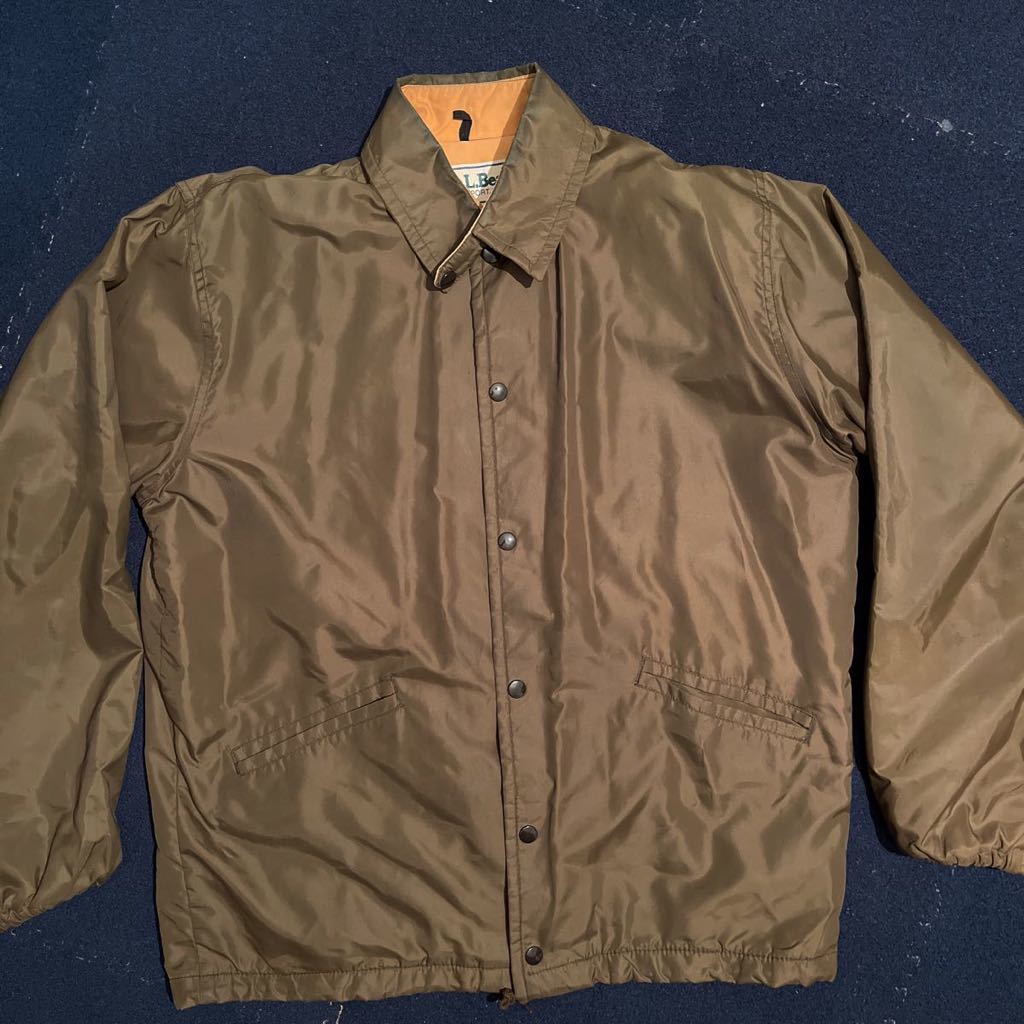 ビンテージ 80s L.L.Bean チンスト コーチジャケット オリーブ MENS