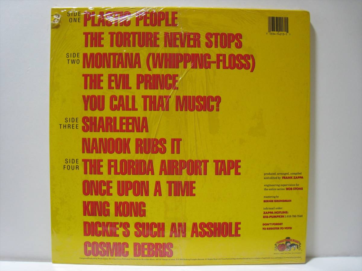 【LP】 FRANK ZAPPA / ★未開封★ YOU CAN'T DO THAT ON STAGE ANYMORE SAMPLER US盤 2枚組 フランク・ザッパ_画像2