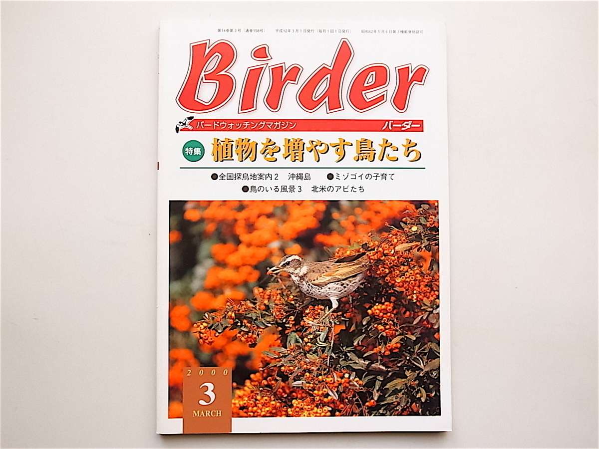 1903 最大67%OFFクーポン BIRDER 【楽天最安値に挑戦】 バーダー ミゾゴイの子育て 2000年3月号：植物を増やす鳥たち