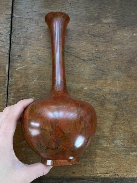 上質 陶器 モダン 一輪挿し 和 花瓶 花びん 朱色 花器 骨董 上質 陶器 モダン 一輪挿し 和 花瓶 花びん 朱色 花器 骨董