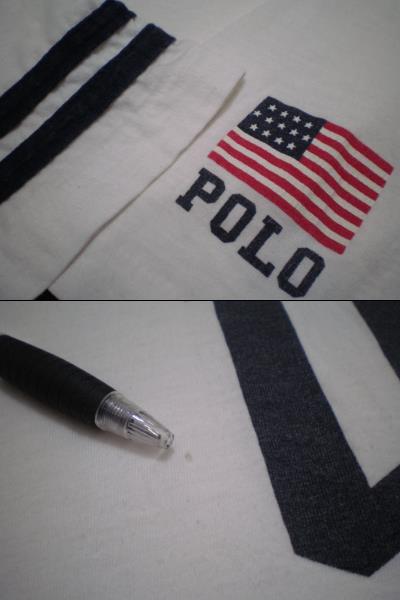 90s POLO SPORT Tシャツ L 90年代 USA製 ポロスポーツ Ralph Lauren ラルフローレン 星条旗 トップス OLD VINTAGE 古着_画像3