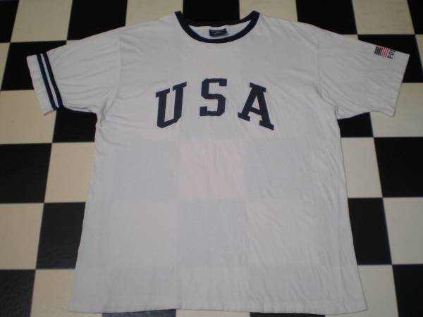 90s POLO SPORT Tシャツ L 90年代 USA製 ポロスポーツ Ralph Lauren ラルフローレン 星条旗 トップス OLD VINTAGE 古着_画像1