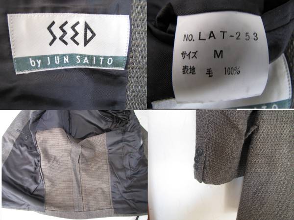 SEED　ｂｙ　JUN　SAITO　ウールジャケット　Mサイズ_画像3