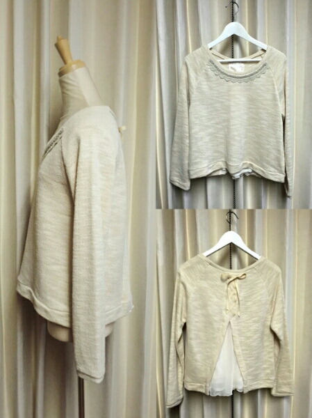 axes femme/ chiffon Layered manner knitted pull over raw ./ axes femme 