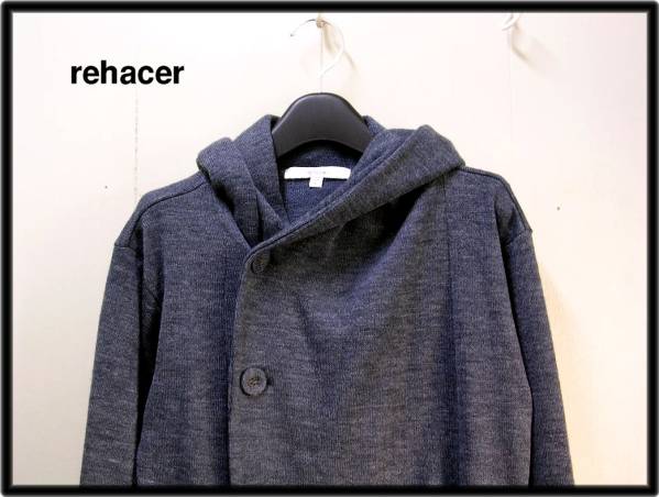 L [rehacer Knit Cardigan rare cell knitted cardigan ]
