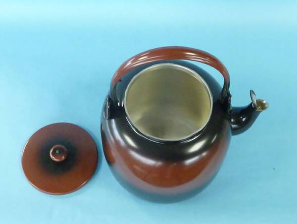 水注　腰黒水注　口蓋付　銅製　茶釜、鉄瓶の水を足すのにお使いください　新品_画像3