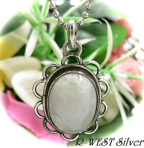  silver 925 silver. natural stone moonstone pendant typeF/6 month. birthstone 