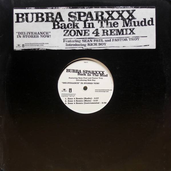 【即決】Bubba Sparxxx - Back In The Mudd - Zone 4 Remix_画像1