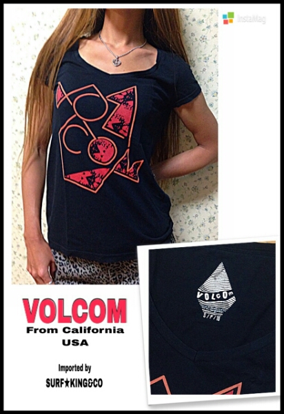 【VOLCOM】♀T★入手困難！貴重な本物USA直輸入モデル☆美品希少USED！送込み特価sale！激レア！_画像1