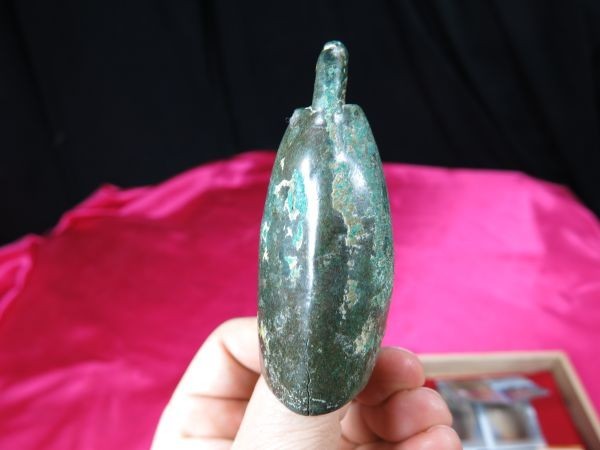 オルドス鐘　遺跡発掘品　戦国時代　紀元前　青銅器　中国　楽器　音具_画像8