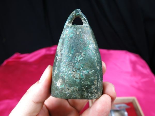 オルドス鐘　遺跡発掘品　戦国時代　紀元前　青銅器　中国　楽器　音具_画像1