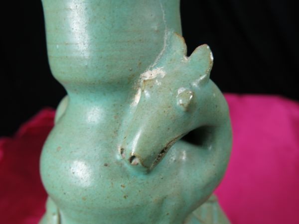 ミャンマー緑釉鹿貼壺 １５世紀　焼き物　ビルマ　東南アジア　釉薬_画像2