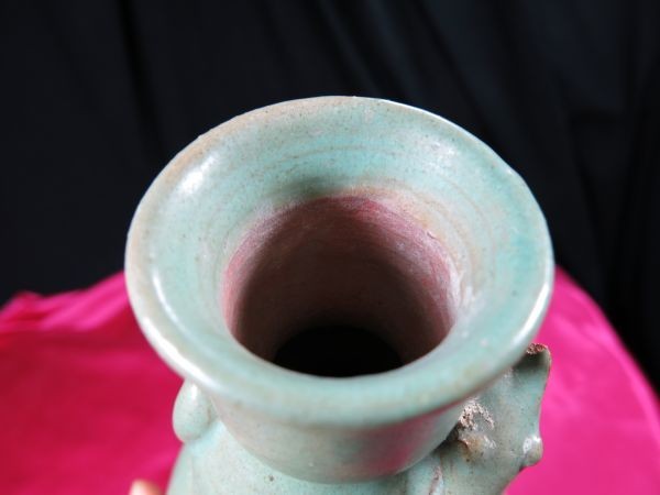 ミャンマー緑釉鹿貼壺 １５世紀　焼き物　ビルマ　東南アジア　釉薬_画像7