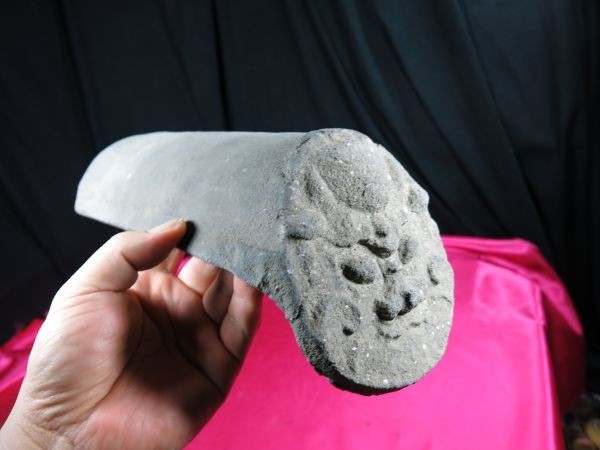 B　獣面軒丸瓦　朝鮮半島　陶器　遺跡発掘品_画像8