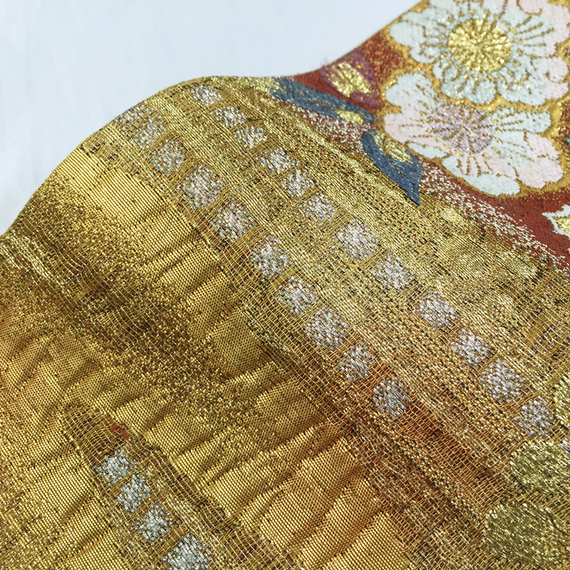 きものマーチ きものやまと 辻が花文様 袋帯 六通 美品 112y37