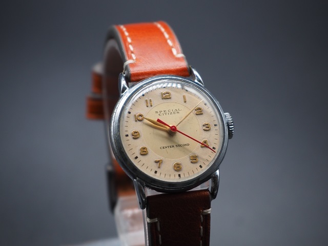 およそ70年前の腕時計 分解注油済み CITIZEN B中三針 スペシャル 
