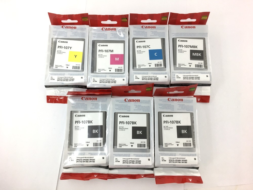 同梱可】未開封品 Canon(キヤノン) インクタンク PFI-107(Y/M/C/MBK