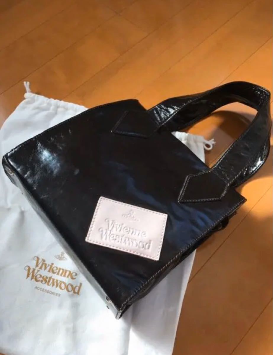 【レアデザイン】　Vivienne Westwood　ヴィヴィアンウエストウッド　バッグ　ロゴ型押し　保存袋付き