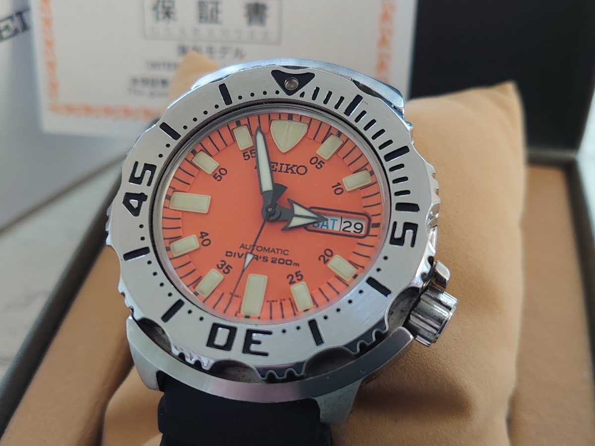 SEIKO セイコー オレンジモンスター ダイバー 自動巻 AUTOMATIC ブラックモンスター
