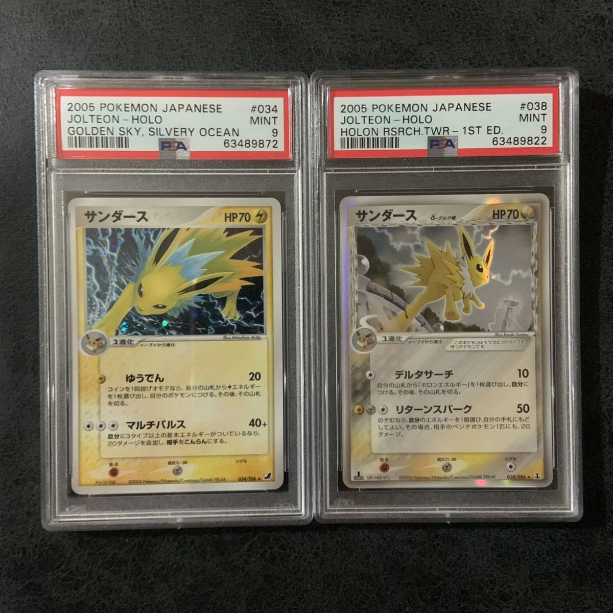 PSA9 サンダース サンダースデルタ種 1ed ホロンの研究塔 金の空銀の海