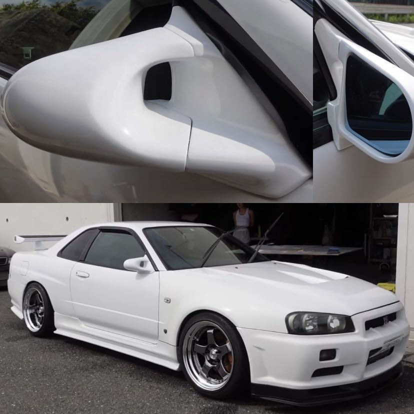R34 社外FRPドアミラー (カーボン BNR34 ER34 HR34 GTR GT-R