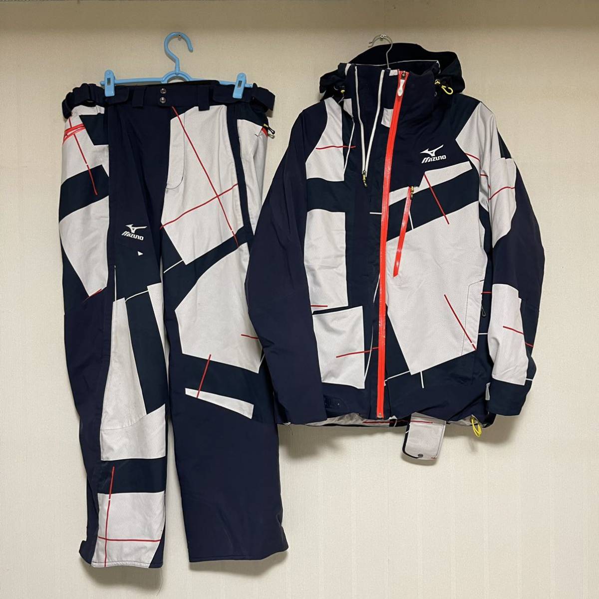 ミズノ レーシングチームジャケットサイドフルオープン アルペンスキー XL 上下セット MIZUNO スキーウェア