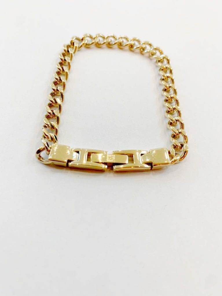 【美品】ヴィンテージ シャンパン　ゴールド ブレスレット 喜平　ライオン刻印有_画像2