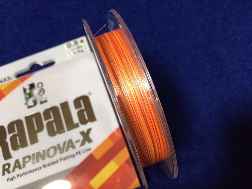 ☆未使用品 ラパラ RAPINOVA-X 0.8号 17.8LB 150m 2個セット ファイヤーカモ、ショア、オフショア、キャスティング、ジギング、ルアー他_画像4