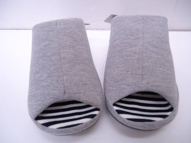[KCM]*nis-15-L* sharing equipped new goods unused *3D knitted border slippers Lg rail -m shoes man and woman use for interior 
