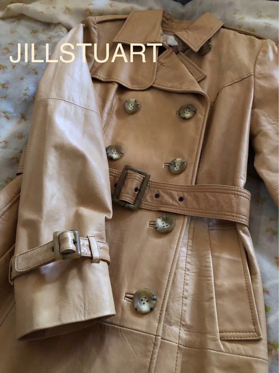 JILL STUART 本革 トレンチコート 羊革 Sサイズ