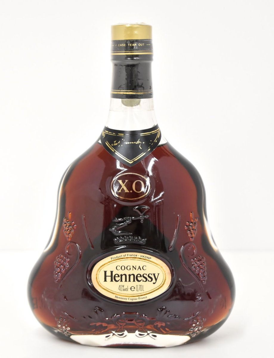 ヘネシー Hennessy コニャック ブランデー X.O クリアボトル 金キャップ 700ml 40％ フランス 未開栓 → 2110LA014_画像1