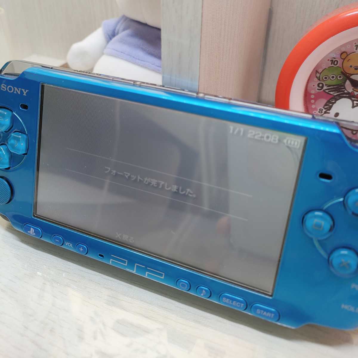 美品 液晶黄ばみ無し PSP 3000 バイブラントブルー 本体 美品 液晶黄ばみ無し PSP 3000 バイブラントブルー 本体