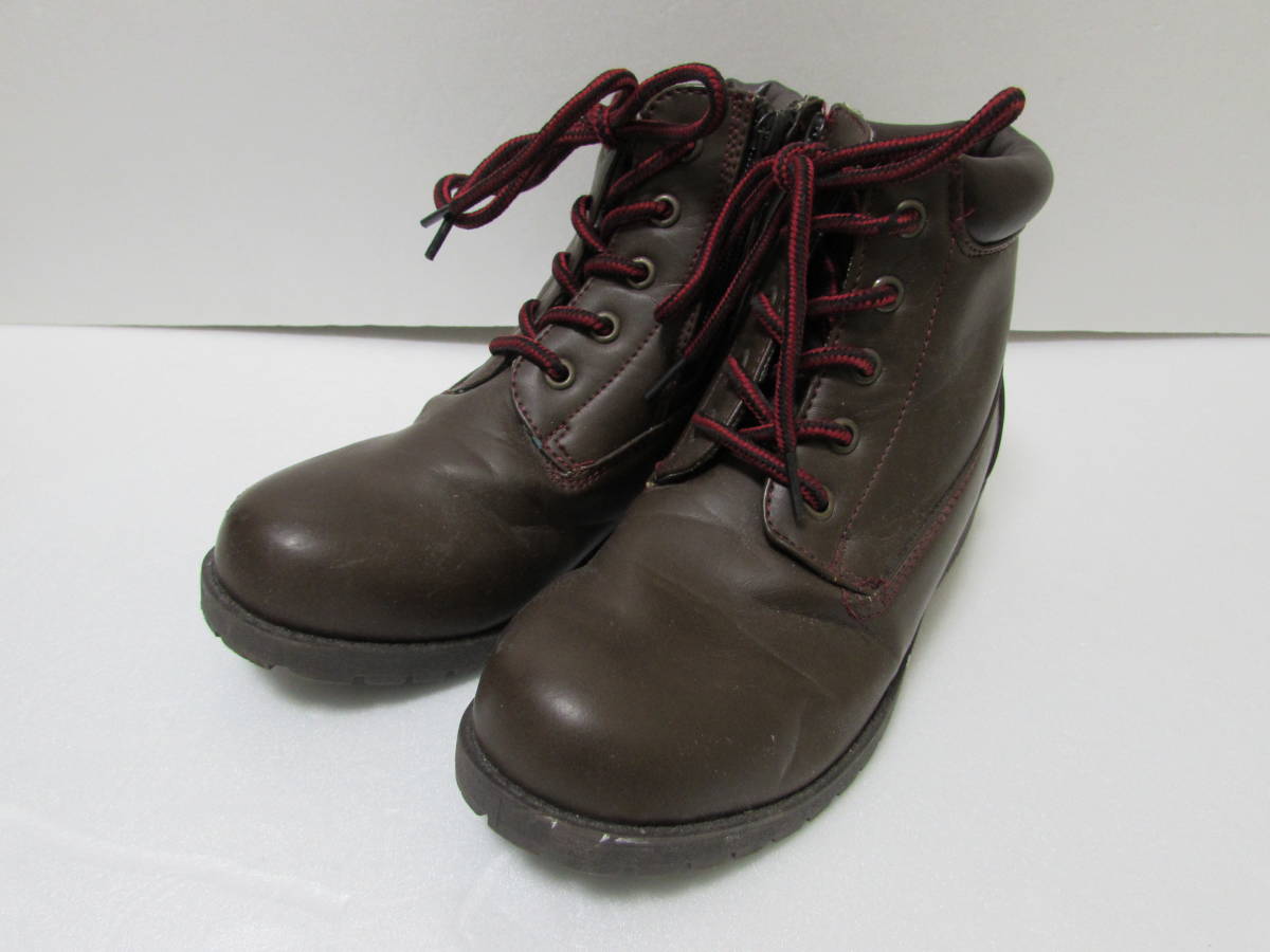 [ used ] TEXACO is ikatto boots 22. Brown Kids for children 