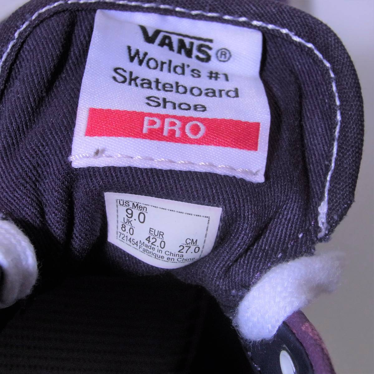 Vans skateboarding / Era Pro Baker Kader Sylla / Purple / US9 27cm / skateboard Supreme スケートボード Oldskool authentic halfcab_画像10