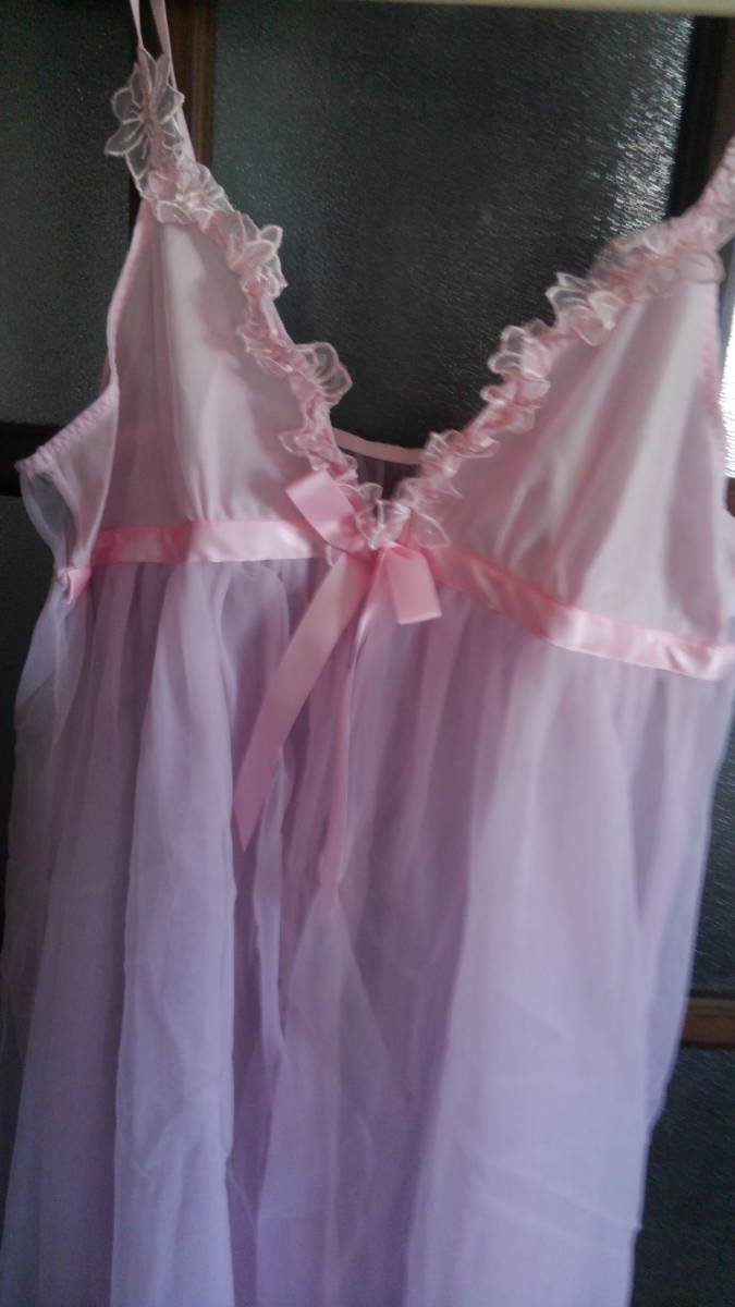 6L size! wedding dress want to see!. switch under chu-ru piling put on soft! long! slip! baby doll! new goods! pink!