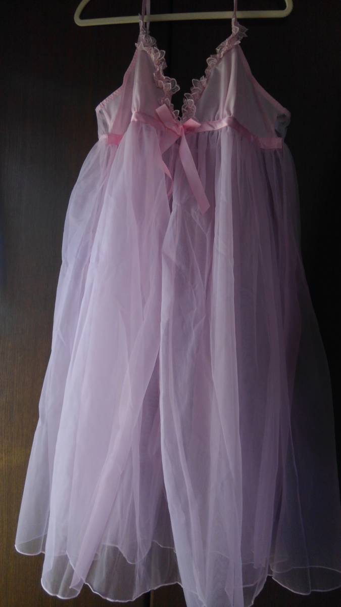 6L size! wedding dress want to see!. switch under chu-ru piling put on soft! long! slip! baby doll! new goods! pink!