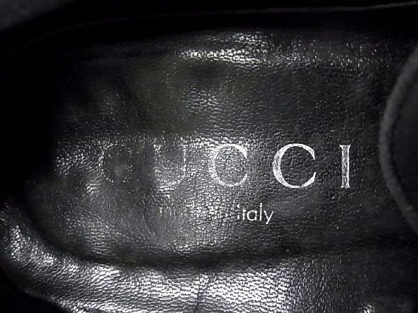 1円 GUCCI グッチ 11002 スエード ホースビット シェリーライン
