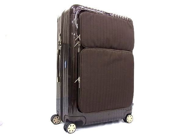 1円 ■美品■ RIMOWA リモワ サルサデラックス ポリカーボネート×ナイロン 4輪 スーツケース キャリーケース ブラウン系 R5702アZ_画像1