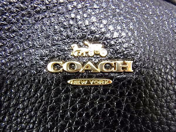 1円■新品■未使用■ COACH コーチ C0736 ノースサウス レザー ショルダーバッグ クロスボディ ポシェット 斜め掛け ブラック系 R9214Ah_画像7