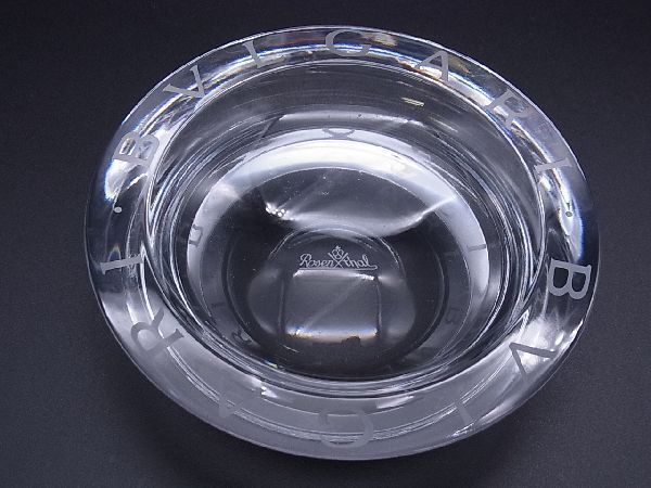 1円 ■美品■ BVLGARI Rosenthal ブルガリ ローゼンタール ガラス アッシュトレイ 灰皿 小物入れ クリア R8062XM_画像2