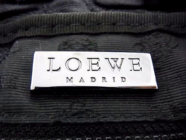 1円 LOEWE ロエベ ナイロン×レザー ハンドバッグ トートバッグ 手提げかばん 手持ちかばん レディース ブラック系 X0417sN_画像7